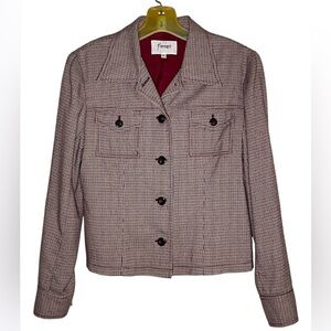 Women's Red Print Jacket